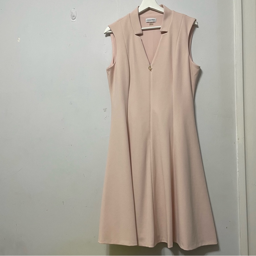 Calvin Klein V Neck Sleeveless Dress
